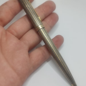 Vintage Parker 75 Sterling Silver Ballpoint Pen - Godron Pattern, Made in France
