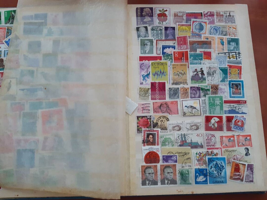 Full Album With International Vintage Postage Stamps Collection - Etsy