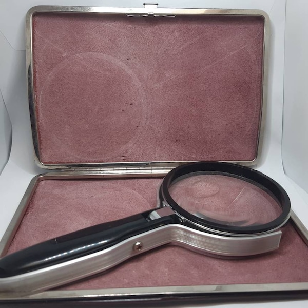 Vintage magnifying glass ,folding loupe,Handheld Magnifying Glass, Vintage Loupe, Magnifier, Reading Aid, Collector's Item