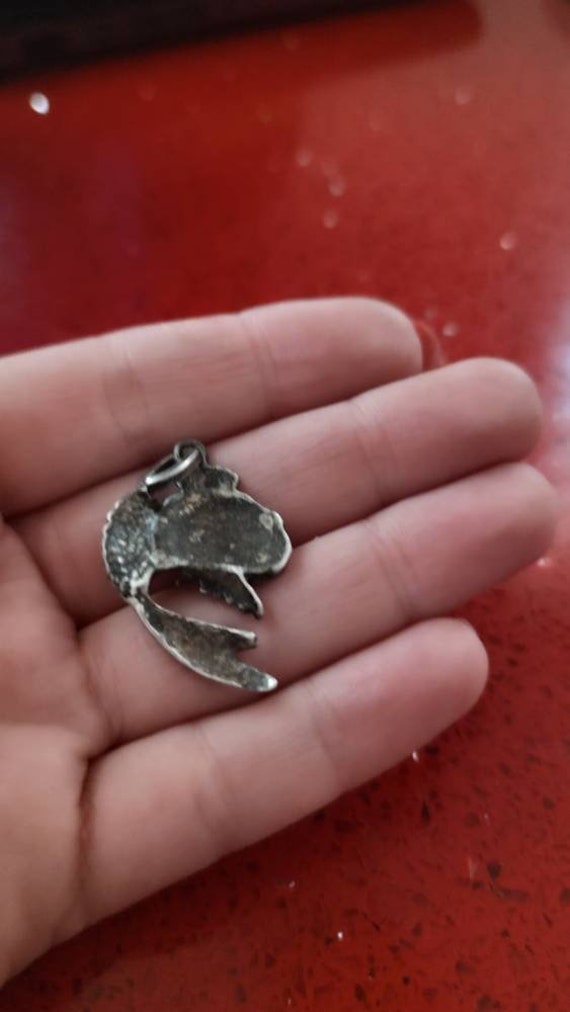 Italian designer Solid silver Fish Cloisonne Pend… - image 3