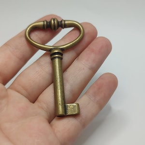 Vintage  brass ornate key,collectable key,pendant brass key