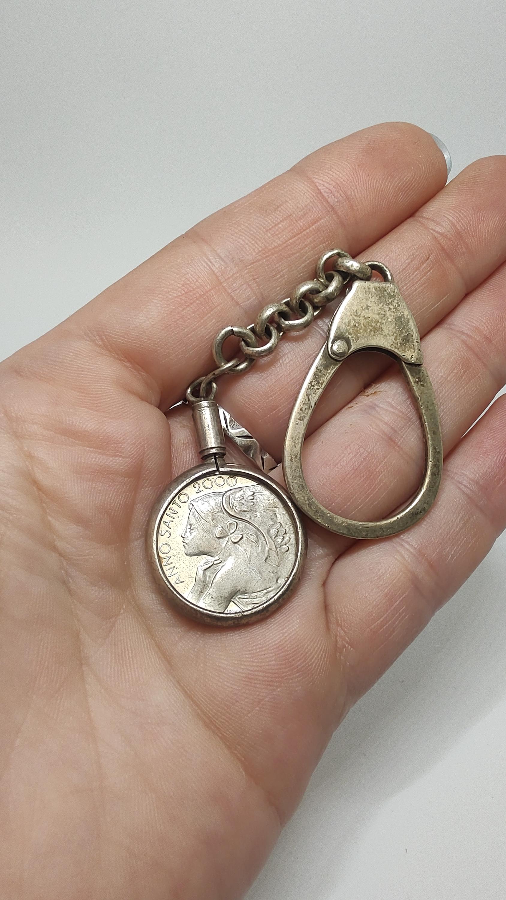 Vatican Holy Year 2000 Silver 800 Keychain – ANNO SANTO Jubilee
