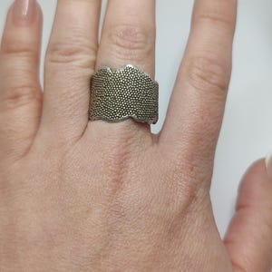 Antique hallmarked Granum 800 sterling silver ring