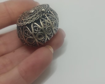 Pudełko Filigree z zabytkowego srebra próby 925, kolekcjonerskie etui z litego srebra