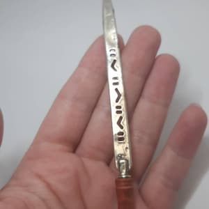 Abrecartas vintage de plata maciza 800, abridor de sobres con navaja, abridor de cartas con navaja de plata esterlina