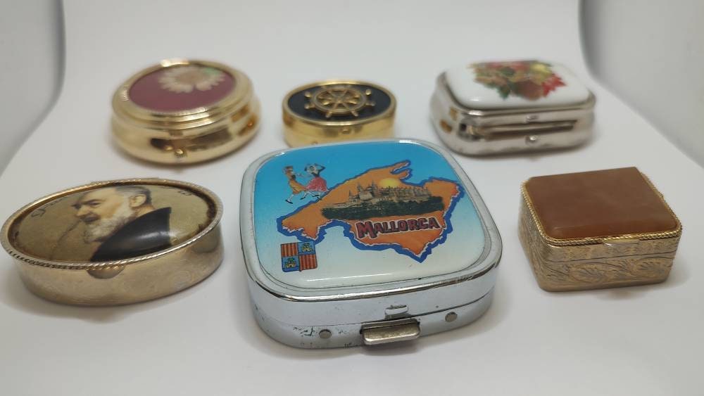 Choose Your Vintage Snuff/pill Boxmetal Tiny Box -  UK