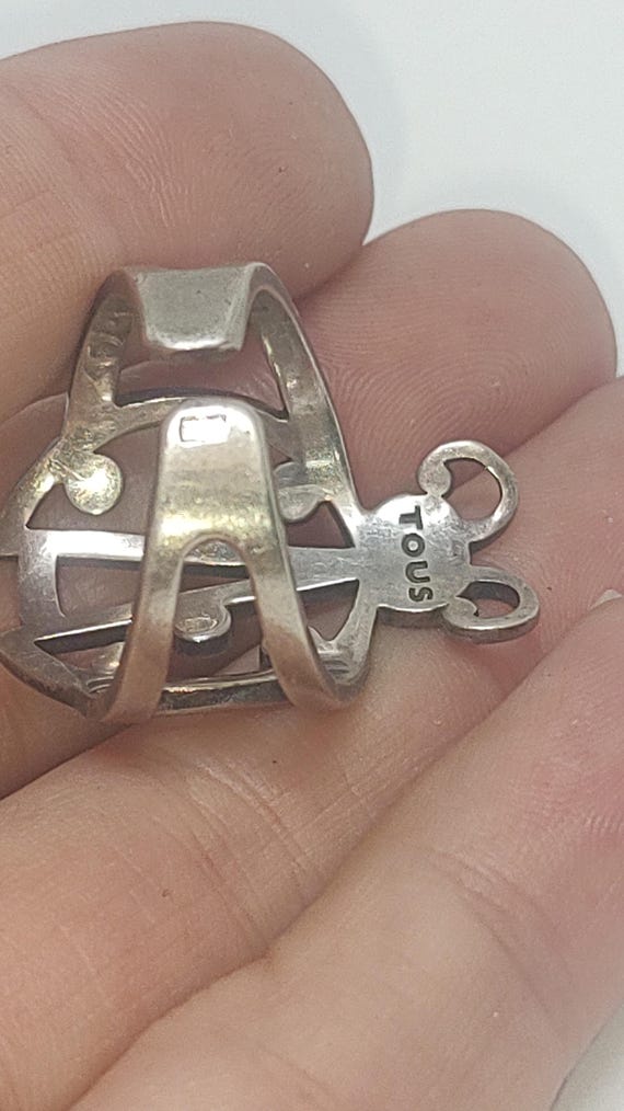 Bague Tous Ourson En Argent Sterling – Taille 54 (7), Verre Murano, Authentique Et Rare