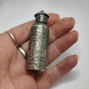 Rare Antique 800 silver perfume oil bottle
