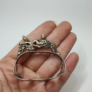 Vintage signiert 925 Sterling Silber Serviettenhalter