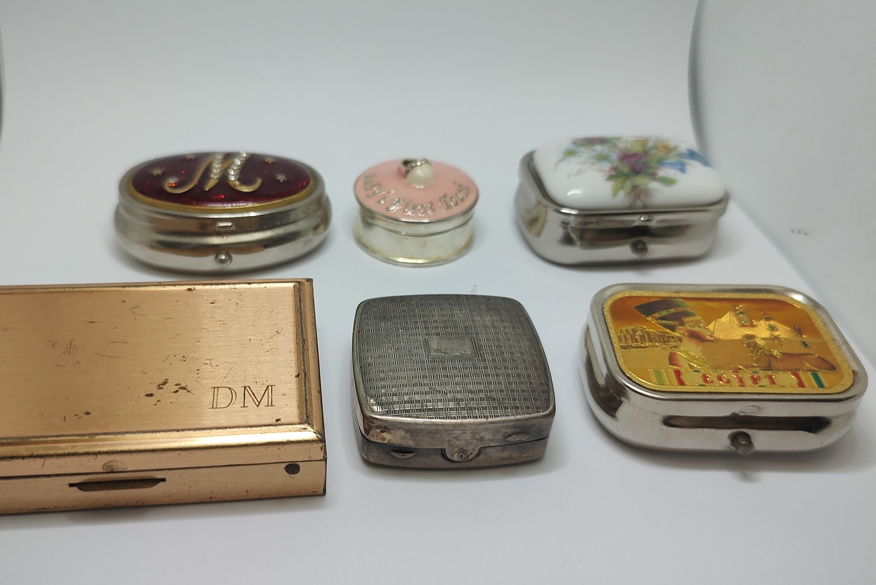 Mini Metal Storage Box With Cute Paper Clip Small Metal Container