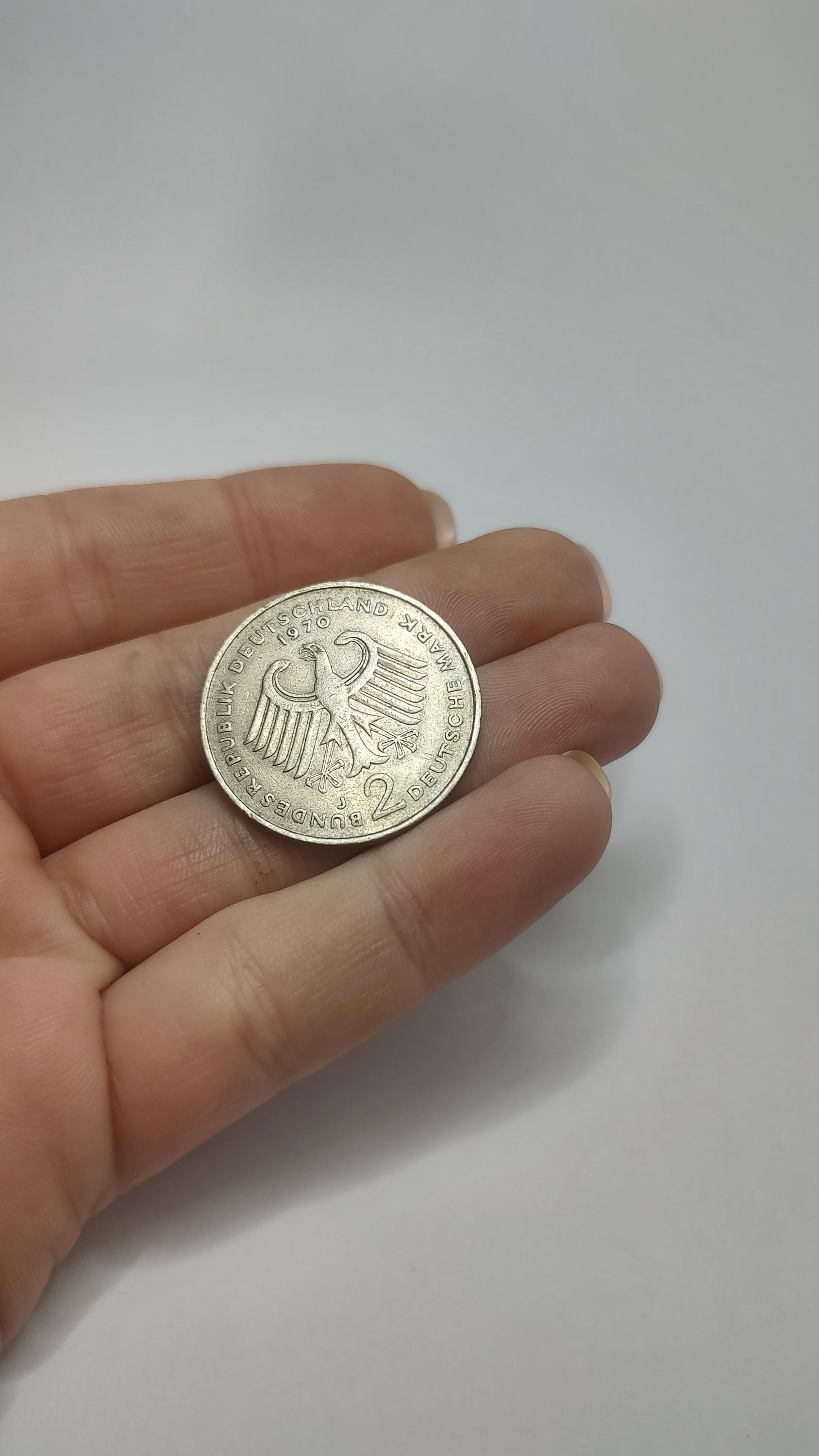 ヴィンテージ 西ドイツ 2 ドイツ マルク コイン 大統領 テオドール