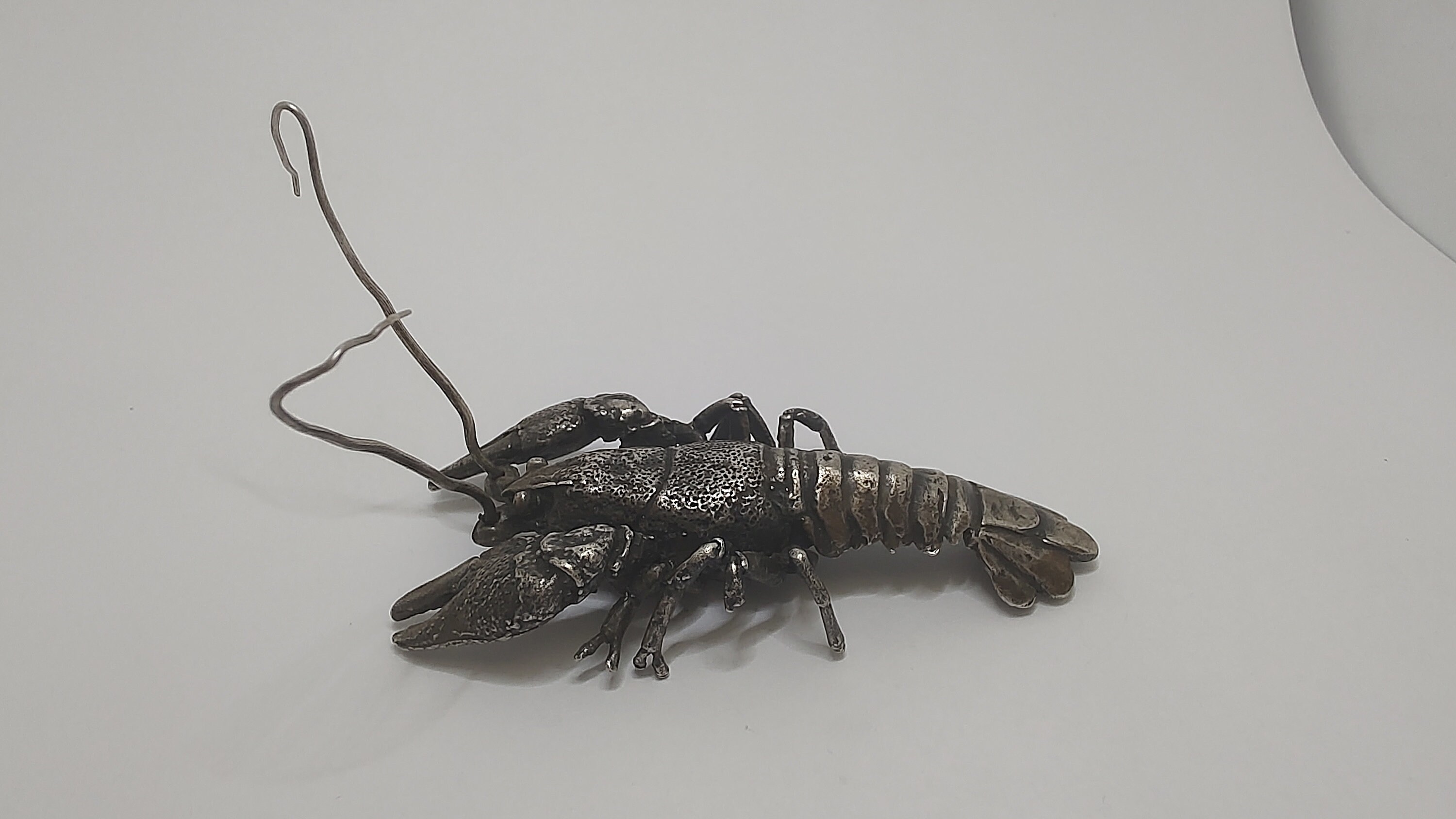 Vintage Sterling Silver Lobster Sculpture Signed Collectible Figurine