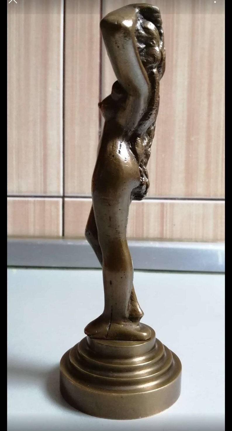 Antique Nude bronze lady sculpture