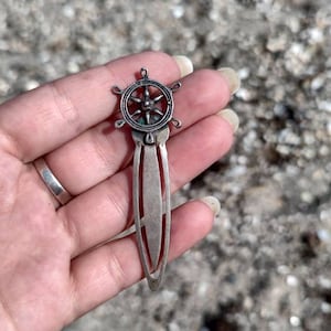 Antique Timone Bookmark pendant,vintage solid silver bookmark,sailor gift