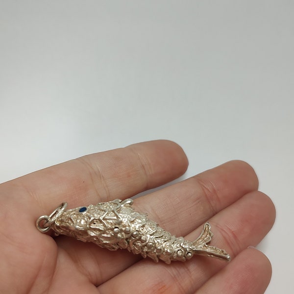 Articulated Fish Pendant Vintage Etsy