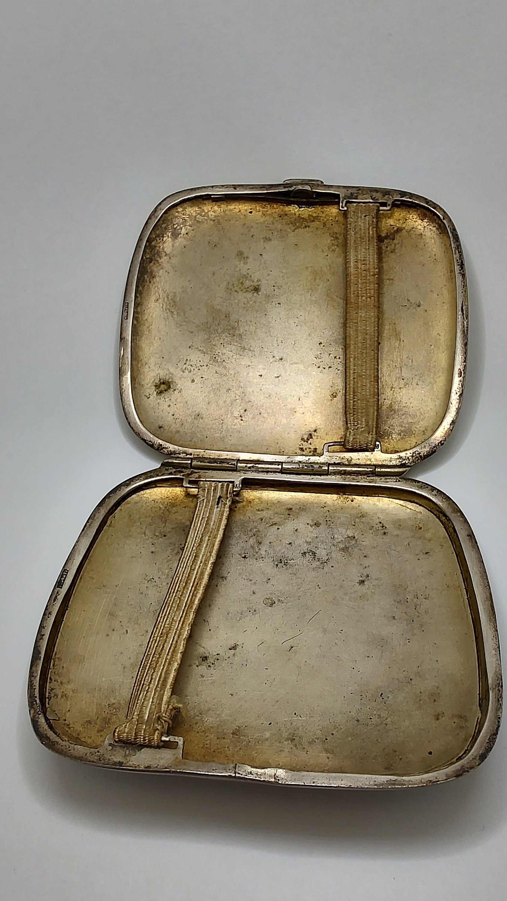 alpacca silver cigarette case Vintage Signed Alpacca Tobacco Case,alpacca Cigarette Box