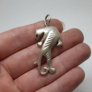 Signed Sterling Jaguar Pendant