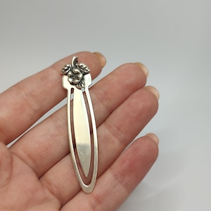 Rare Italian designer  Medusa  Oro 925 Bookmark,sterling silver flower bookmark