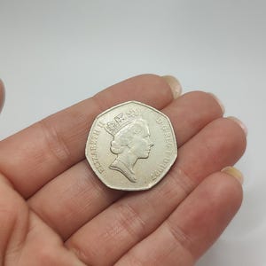 Vintage Collectible 1997 UK 50 Pence,vintage Collectible coin