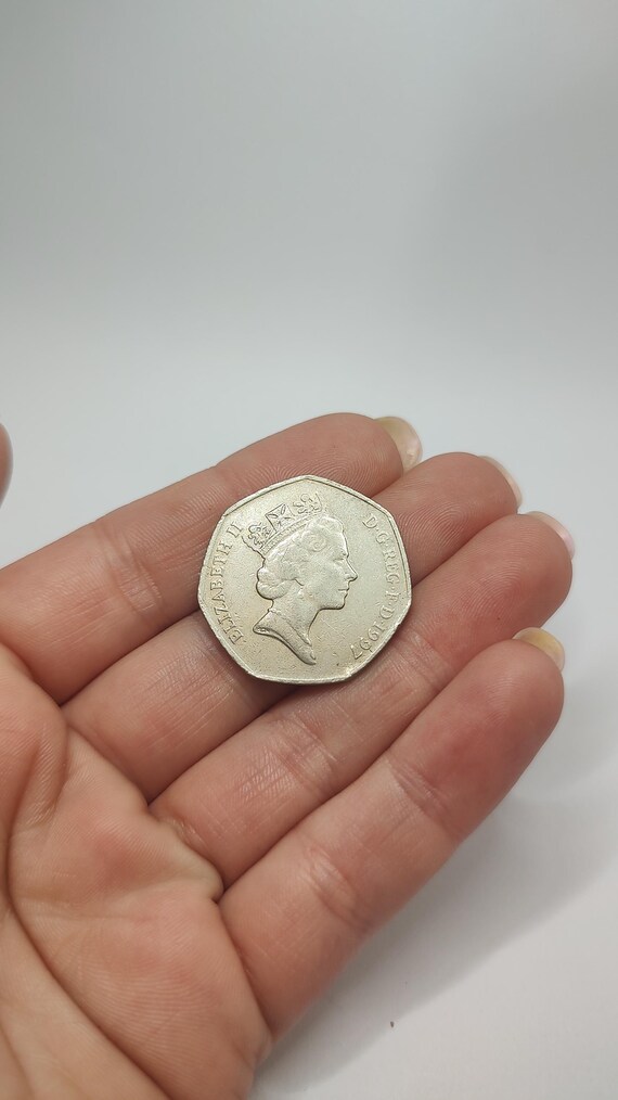 1997年イギリス 50ペンス 硬貨 1997年ヴィンテージ英国50ペンス硬貨 - エリザベス2世コレクターズ