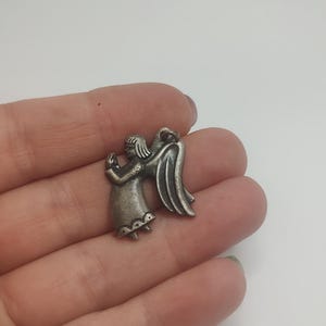 Hallmarked Sterling Angel pendant, vintage sterling silver Angel pendant