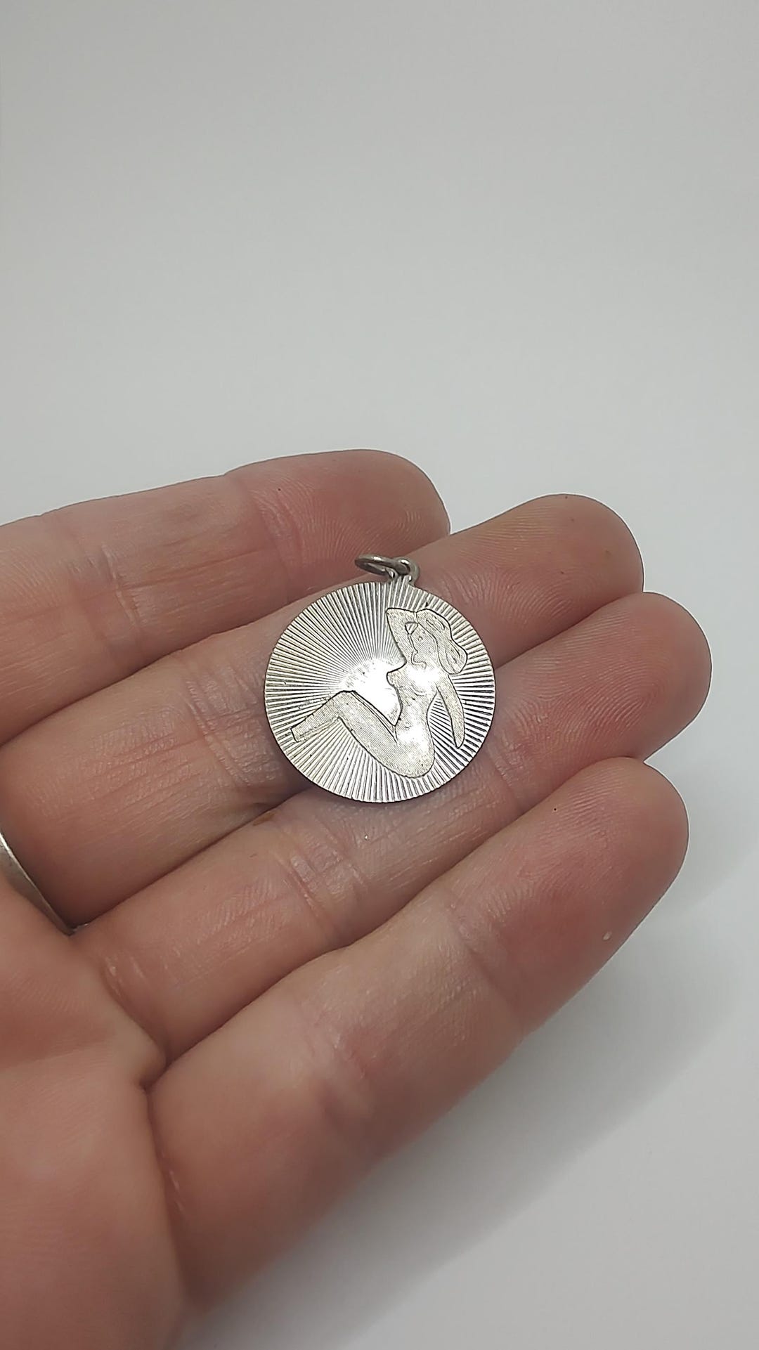 Vintage Virgo Zodiac Sterling Silver Pendant 925 Horoscope Charm ...