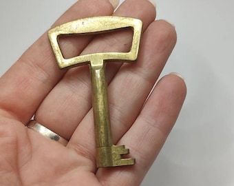 Antique brass ornate key,collectable key,pendant brass key