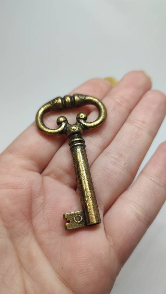 Großer alter Messing Schlüssel vintage massiver Schlüssel zum