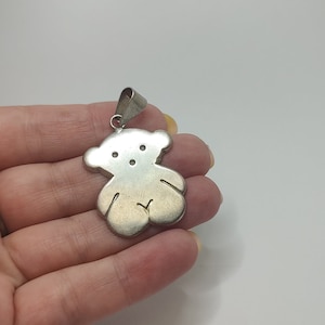 Vintage Sterling silver bear pendant charm