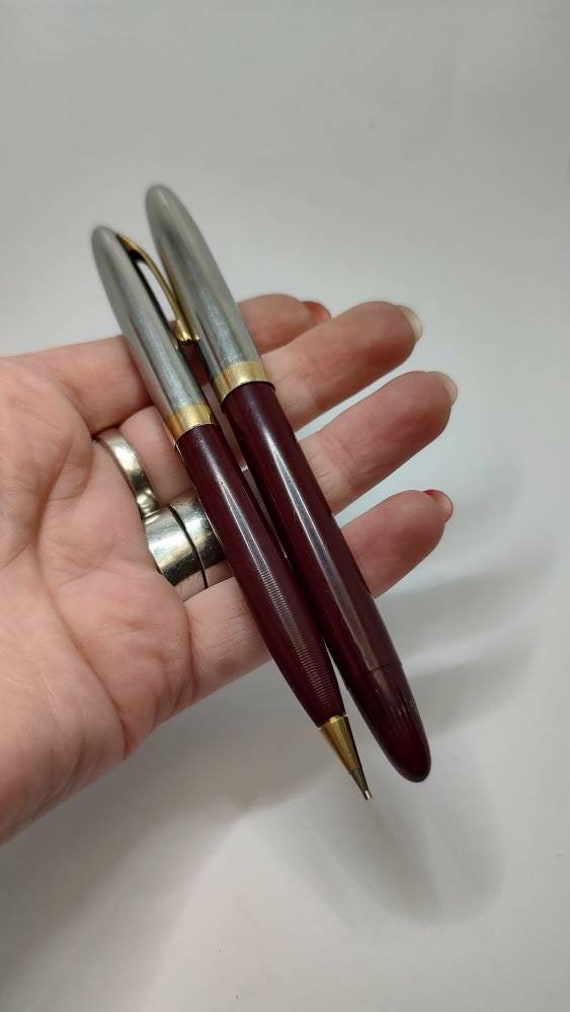 Vintage Sheaffer Fountain Pen With 14k Gold Nib and Retracting Pencil Set -   Norway