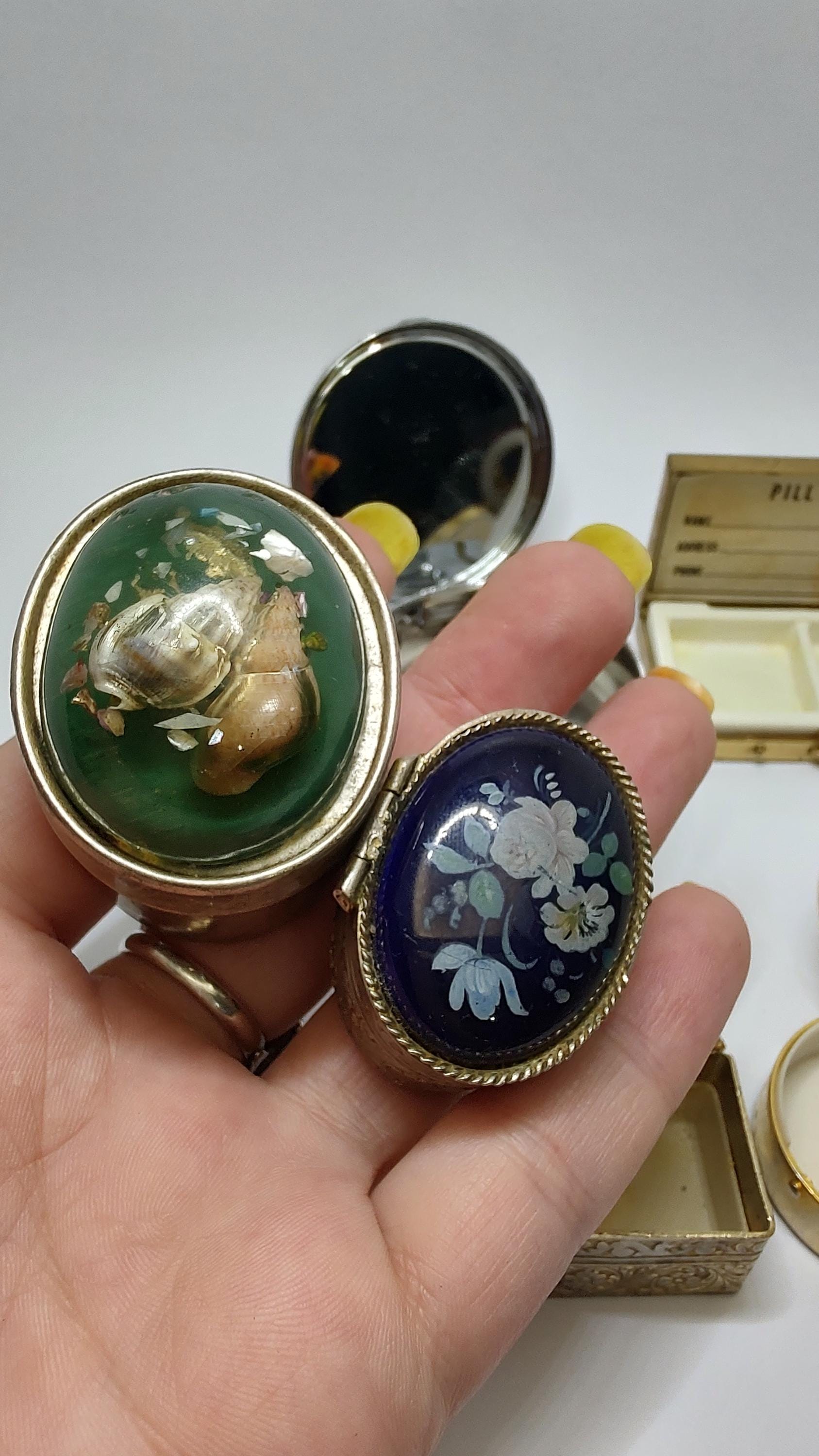 Vintage Metal Pill Box: Decorative Trinket Box - Etsy UK