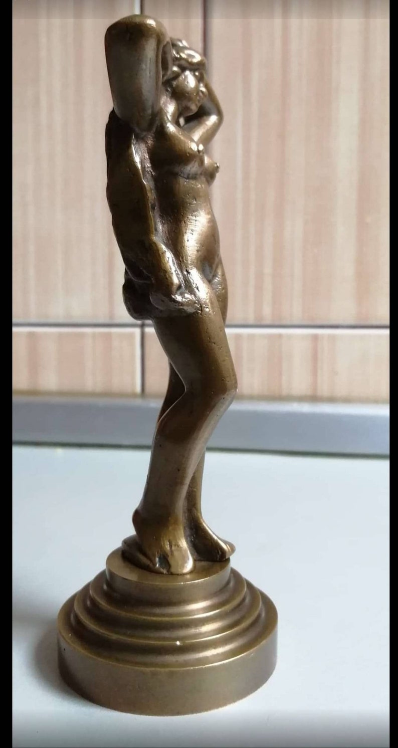 Antique Nude bronze lady sculpture