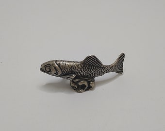 Antique 800 silver fish,collectable sterling silver fish