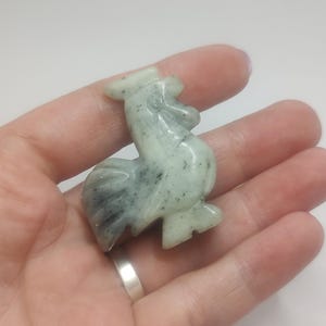 Hand Carved Jade Rooster figurine,Jade miniature,gemstone figurine