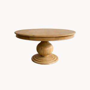 Timeless Design French Antique Round Dining table, Untreated oak wood, Elegant, Unique, Country style, Farmhouse table, made from Oak Wood