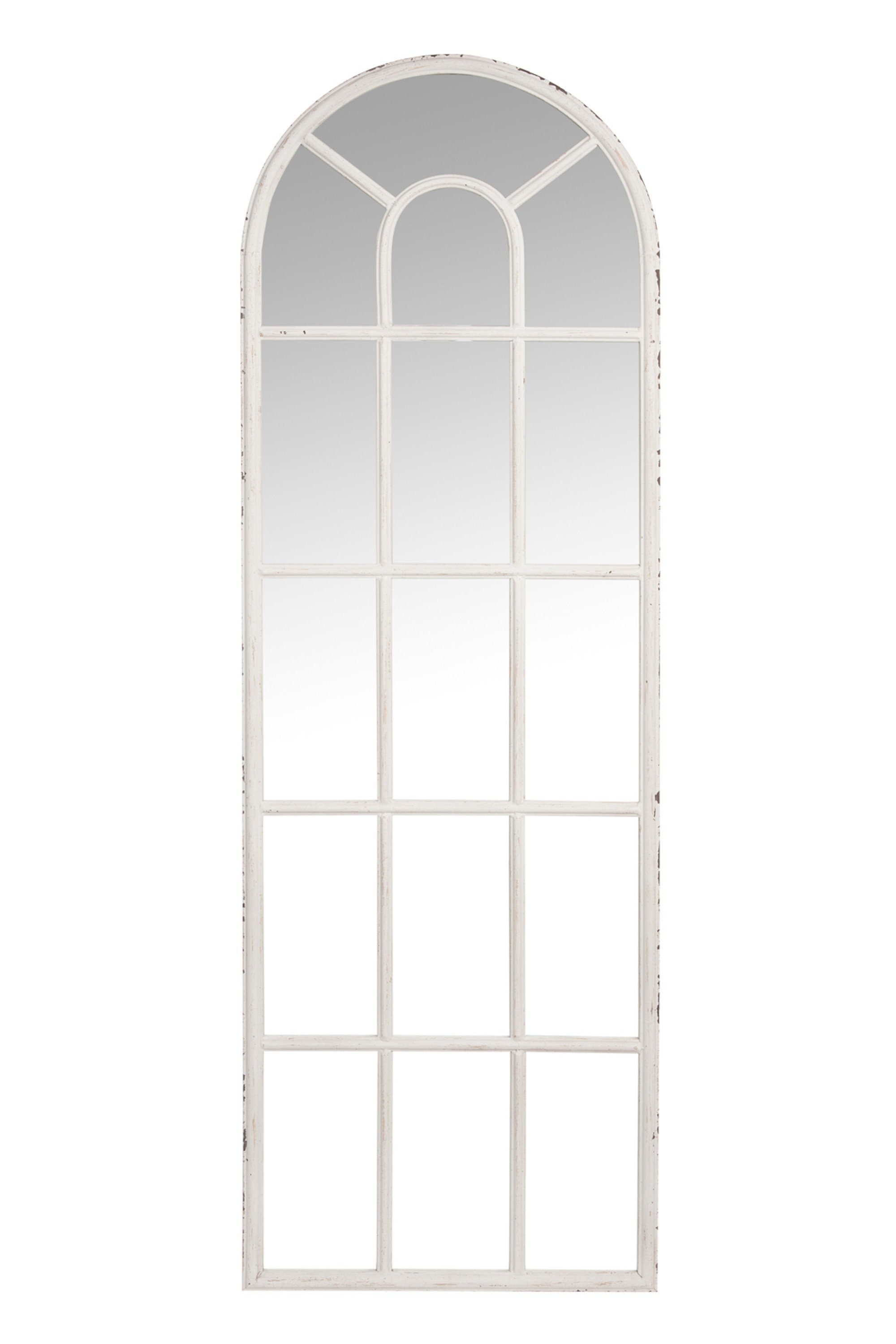 ZMYCZ Wandspiegel, gewölbter Badezimmerspiegel, Bauernhaus-Fensterspiegel  für Wand, gewölbter Spiegel mit Metallrahmen, Schminkspiegel für Wohnzimmer