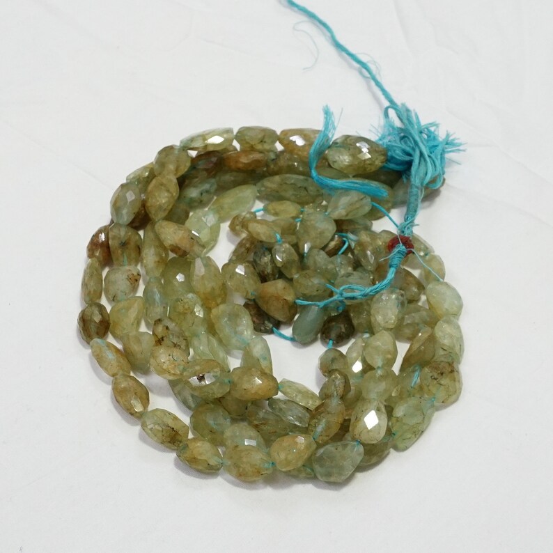 Wholesale Loose Beads 15 Long Semiprecious Stone beads loose beads 1 Strand Natural Aquamarine Nugget Faceted Gemstone Beads