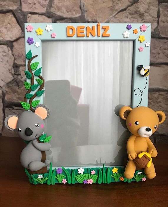 stuffed teddy bear picture frame