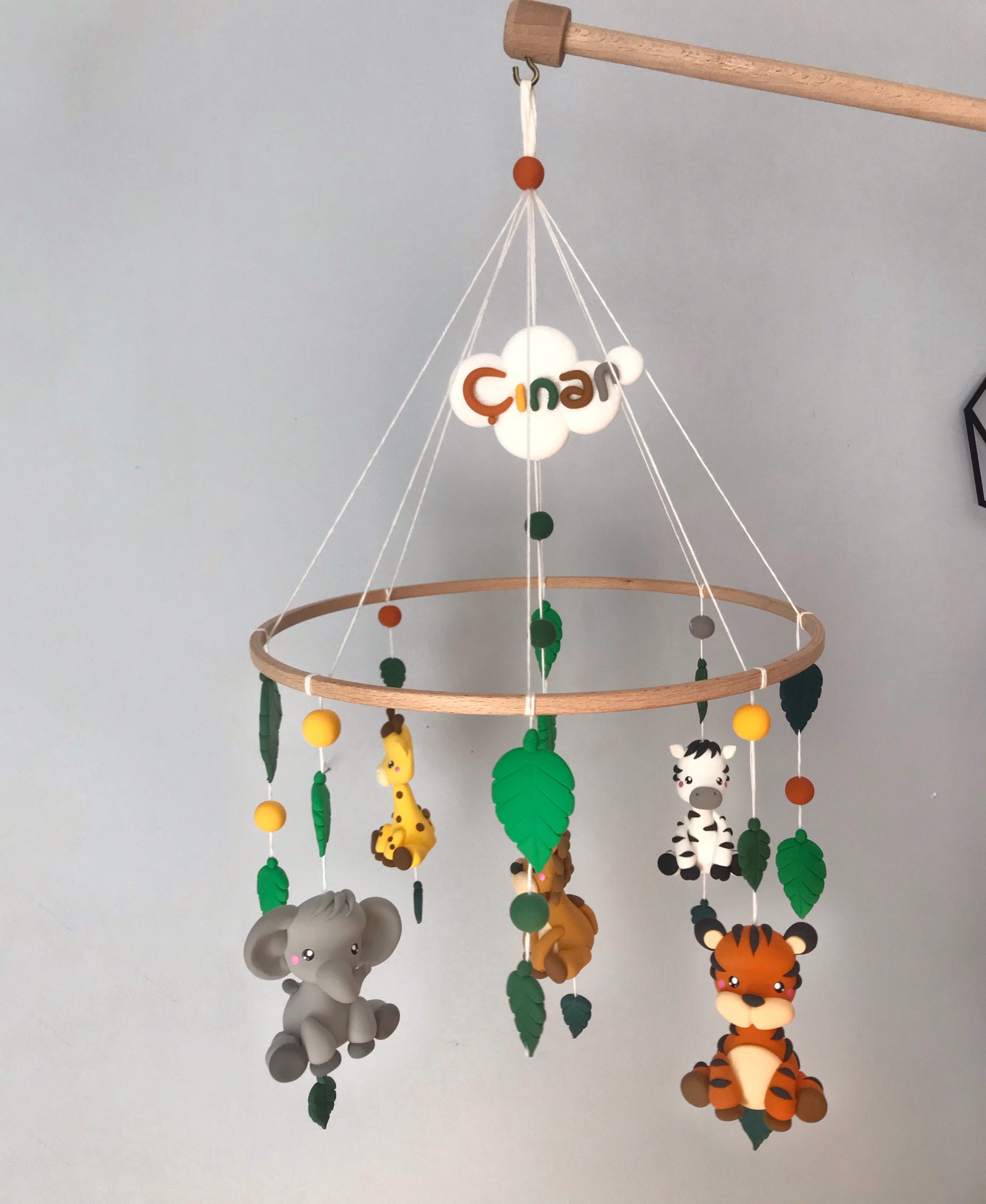 Safari Baby Mobile Jungle Animals Baby mobile Crib Mobile Etsy