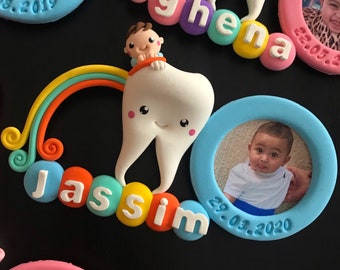 First tooth party favors, first tooth keepsake, first tooth memory, first tooth magnet, first tooth gift, Snayniyeh favors, Snayniyeh gift