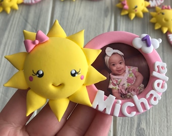 1st birthday party favor, Birthday magnet favor, Sun birthday favor, Baptism favor, Baptism gift for guest, personalized birthday favors