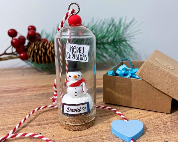 Miniature Snowman with Christmas Presents