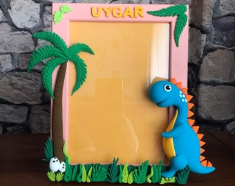 Dinosaur Photo Frame Personalized frame Customize Dinosaur - Etsy España Dinosaur Photo Frame Personalized frame Customize Dinosaur - Etsy España