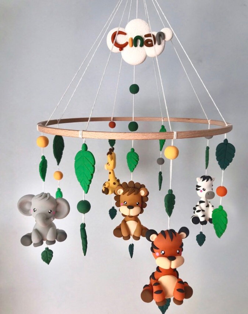 Safari Baby Mobile Jungle Animals Baby mobile Crib Mobile Etsy