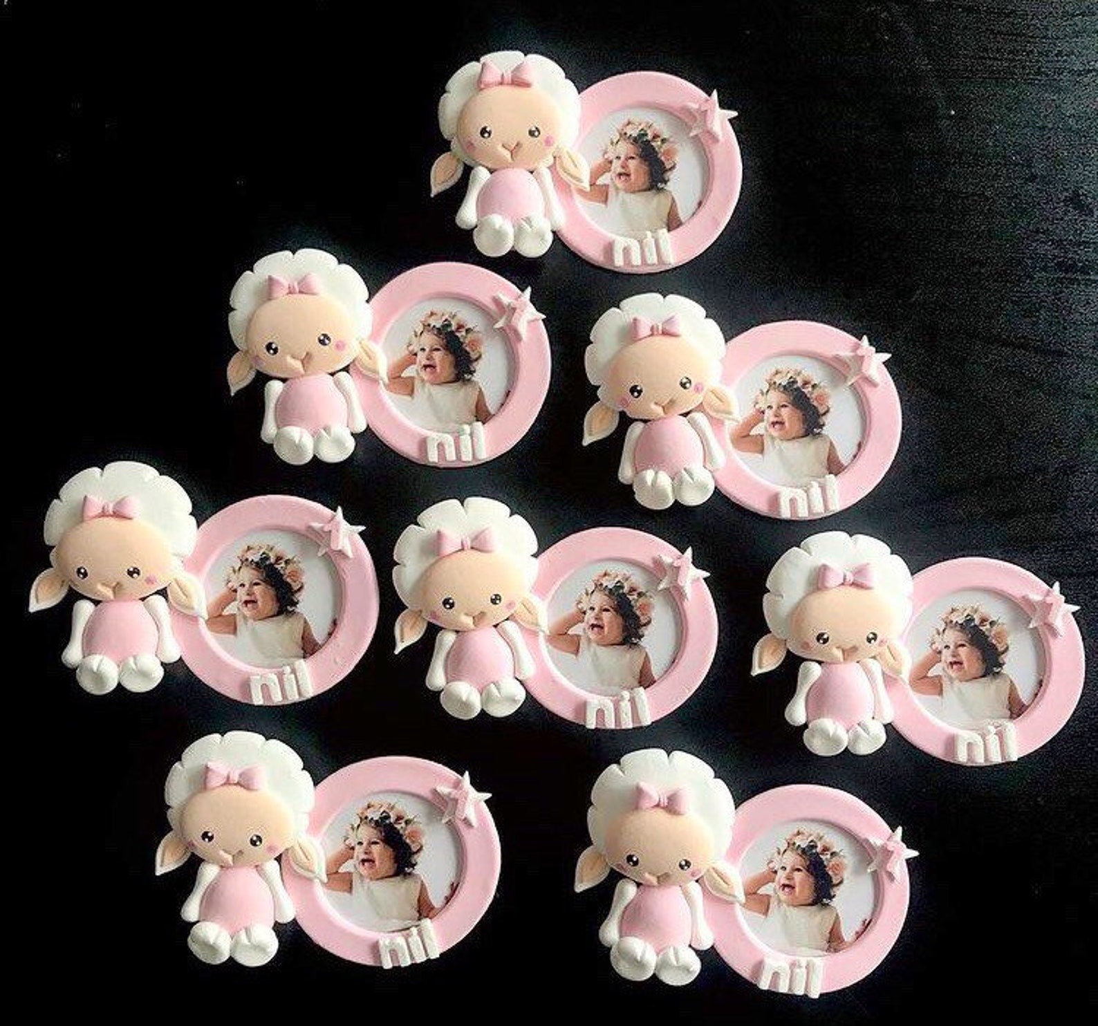 Lamb Frame Personalized Birthday Party Favors 1st Birthday Etsy