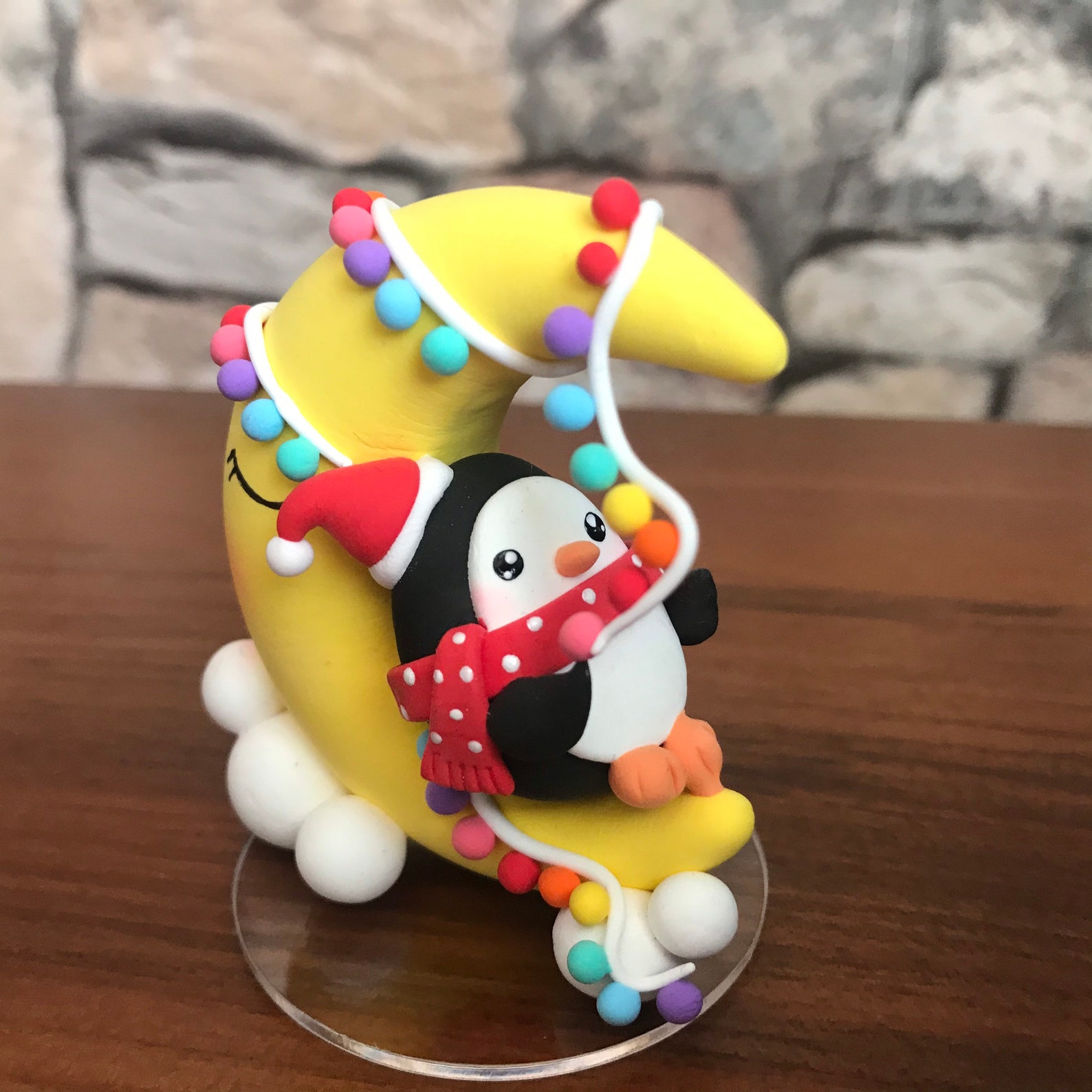 Penguin Christmas Cake Topper Penguin Decor Topper Christmas Etsy