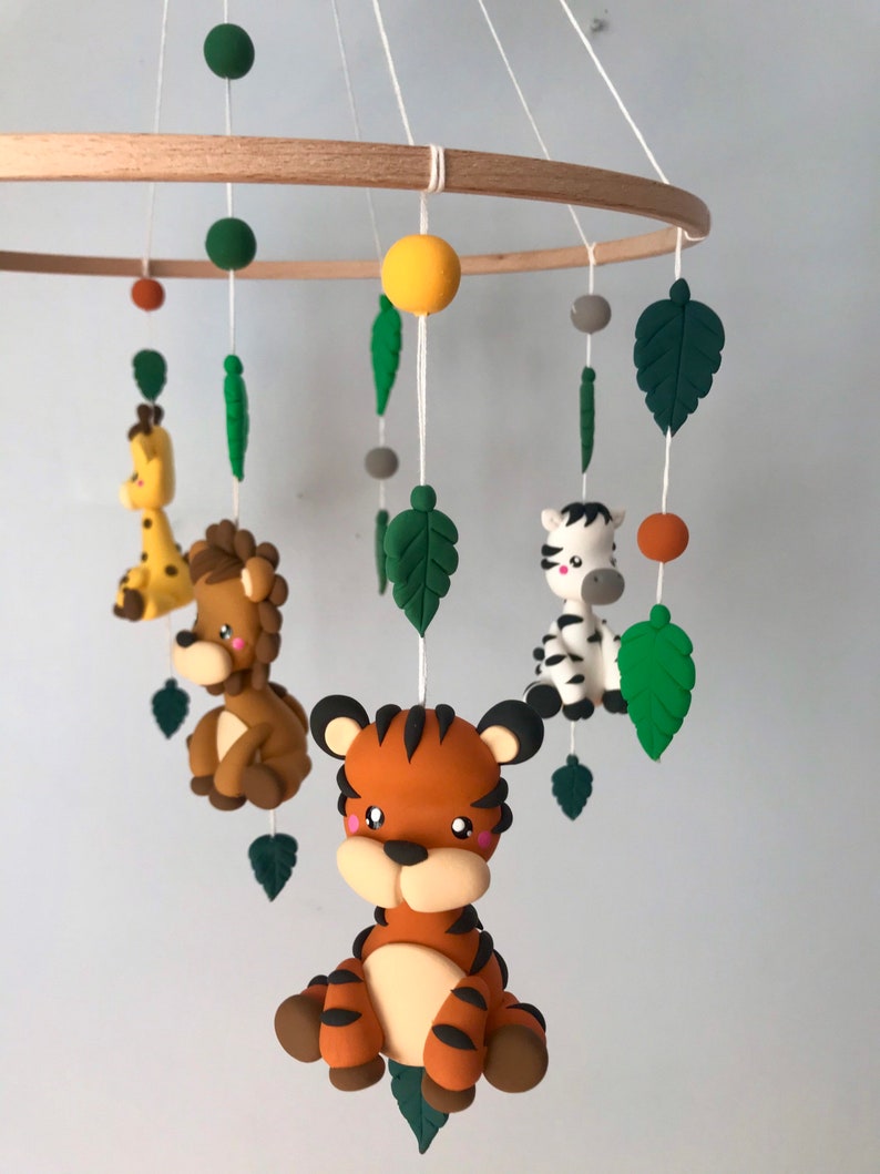 Safari Baby Mobile Jungle Animals Baby mobile Crib Mobile Etsy