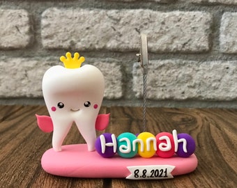 First Tooth Note Holder, First Tooth party favors, Snayniyeh, First tooth gift, Tooth fairy, First tooth for babygirl