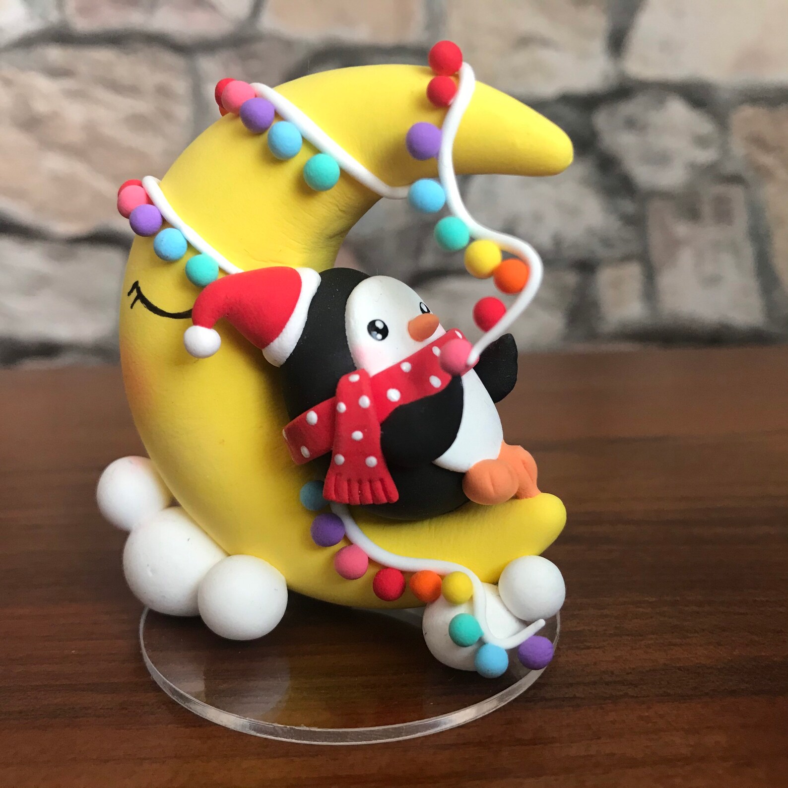 Penguin Christmas Cake Topper Penguin Decor Topper Christmas Etsy