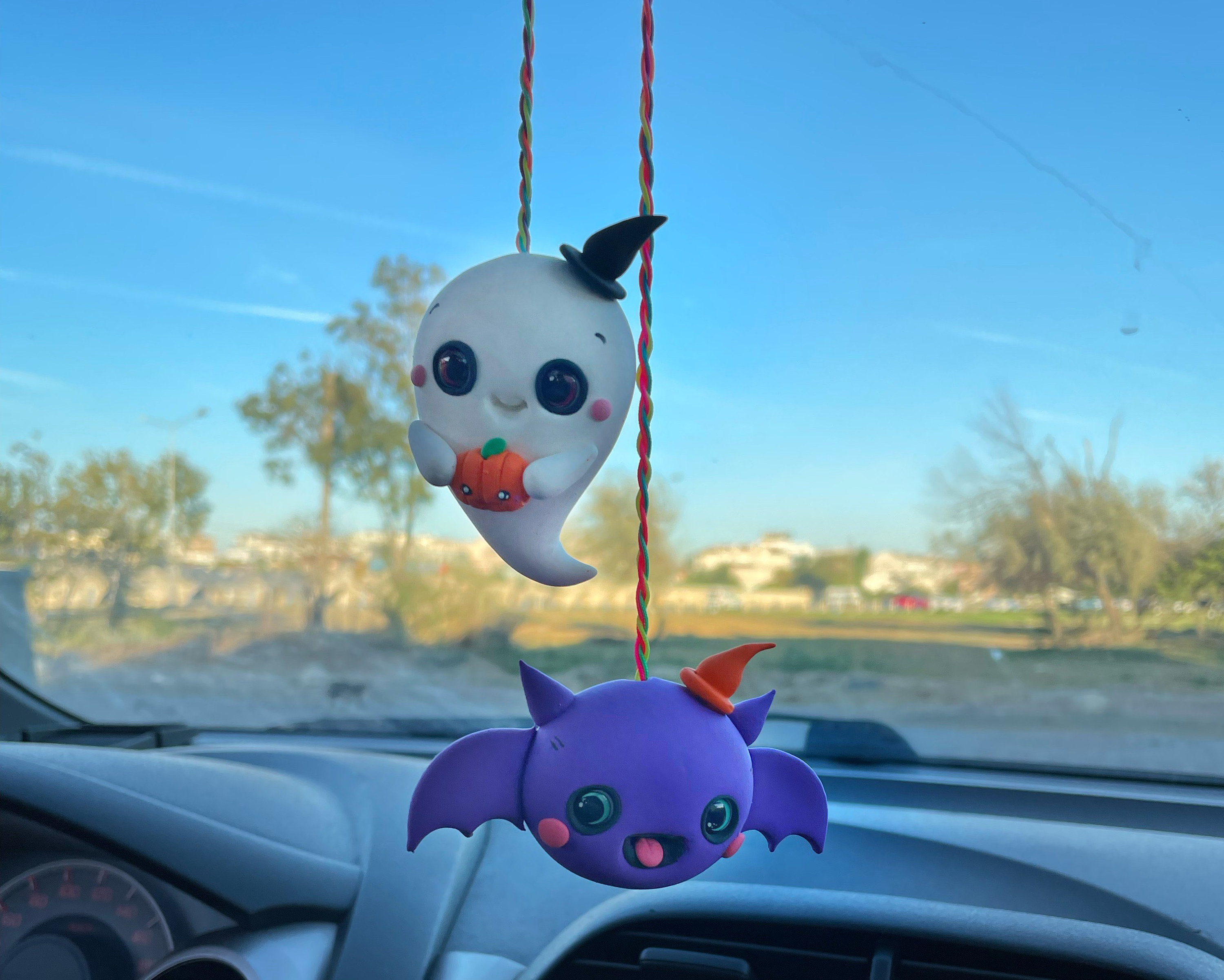 Halloween Car Accessories Halloween Car Ornament Car Mirror Etsy